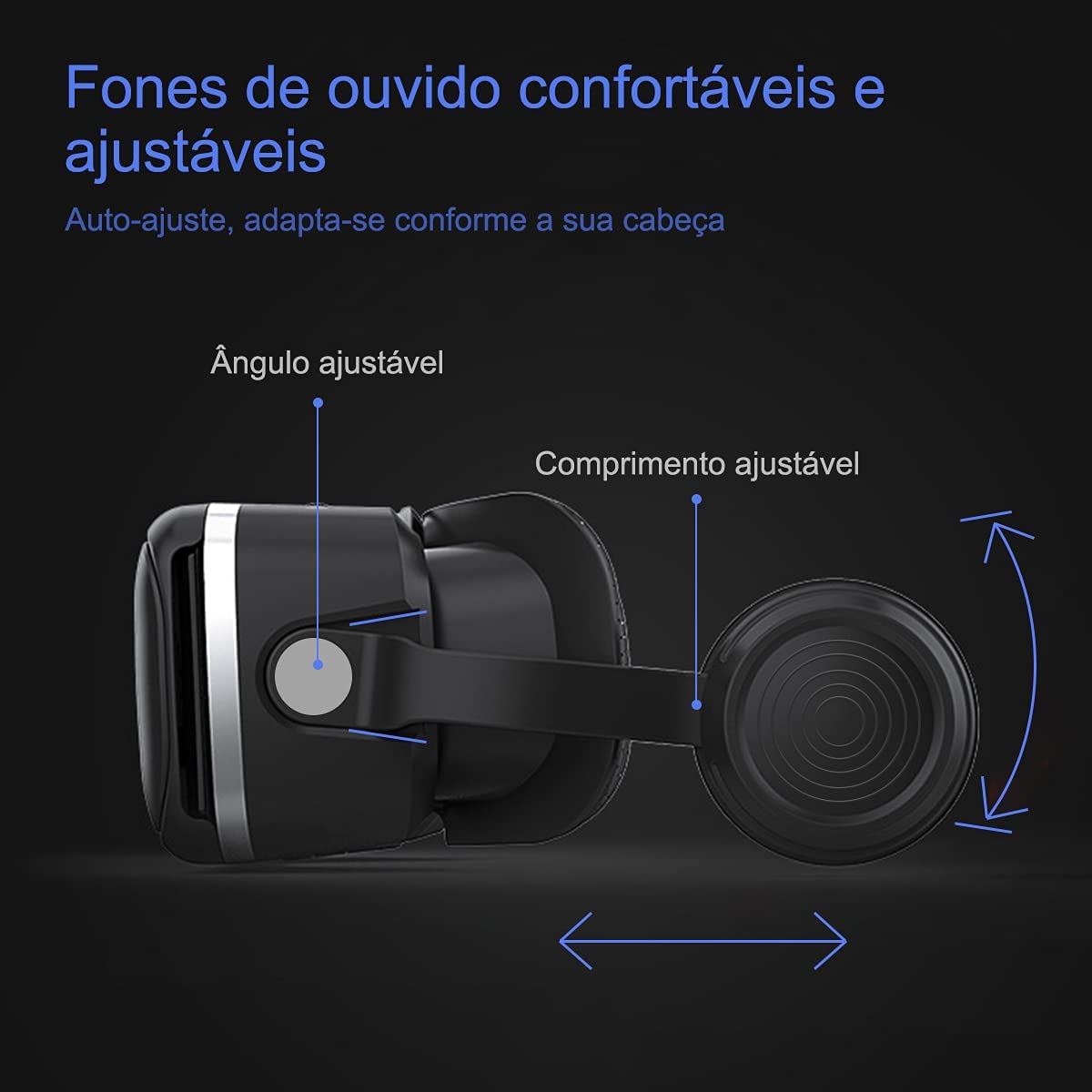 Óculos 3D VR Fone de ouvido de realidade virtual para jogos e